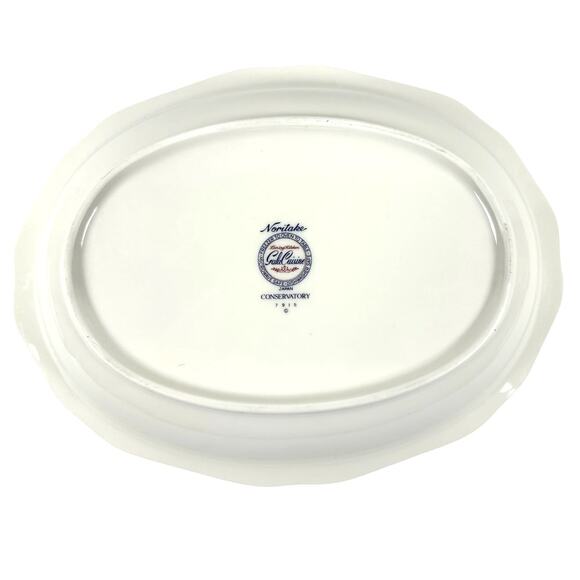 Noritake Conservatory Gala Cuisine 7915 Japan Oval Serving Bowl-Excellent! - Picture 5 of 7